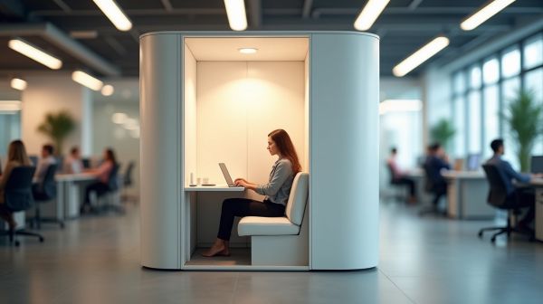 Marre du bruit au bureau ? Optez pour une cabine insonorisée